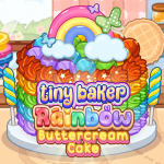 Tiny Baker Rainbow Buttercream Cake